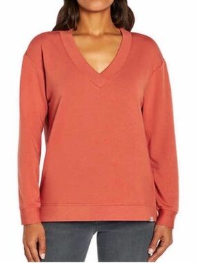 Orvis Women’s V-Neck Sweater - Terracotta